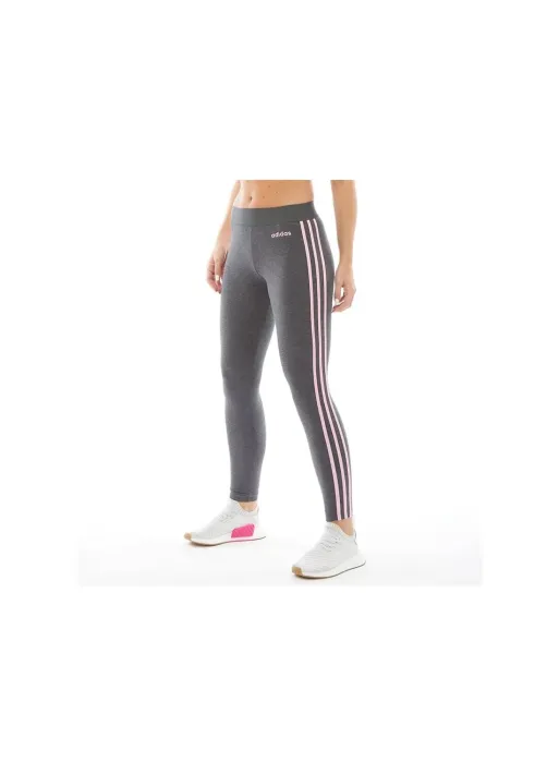 لگ ورزشی زنانه آدیداس طوسی خاکستری تیره مدل essentials 3-stripes